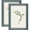 YoHyien Set di 2 Cornici Foto Vintage A4, Cornici Portafoto Shabby Chic da Parete e Tavola, Quadro Portafoto Decorative da Appendere Al Muro, Orizzontale e Verticale (Verde, 21 x 30 cm)