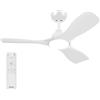 Philips Fixed-Blade ventilatore a soffitto illuminazione LED, 3 pale, 107 cm di diametro, 2650 lumen, luce bianca tunabel da 3000 K a 6500 K, intensità regolabile al 5%, telecomando incluso, bianco
