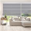 STORESDECO Tende a rullo per interni Giorno e Notte Premium cassonetto e catenella in alluminio, di alta qualità, Tenda a rullo per interni Doppio strato per finestra Storesdeco 60 x 250 cm Argento