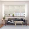 STORESDECO Tende a Rullo per interni Senza Forare a vetro finestra doppio strato Giorno e Notte, tenda avvolgibile facile da installare senza attrezzi, colore Lino 75x180 cm (Larghezza x Altezza) STORESDECO