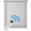 STORESDECO Tende a rullo per interni motorizzate Screen, tenda motorizzata elettrica in tessuto Isolamento termico filtrante con betteria e telecomando per finestre Storesdeco Grigio motorizzate 160x250 cm