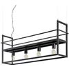 Lindby Lampada a sospensione 'Grisela' dimmerabile (Moderno) colore Nero, in Metallo ad es. Soggiorno & Sala da pranzo (4 luci, E27) lampada a sospensione, lampada da soffitto, lampada