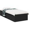 vidaXL Giroletto Nero 90x190 cm in Legno Multistrato, Letto, arredo Camera da Letto, Struttura Letto, Mobile Camera da Letto, Telaio Letto, Base Letto