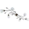 Lindby Romantica Plafoniera Led Soffitto, Lampadario Soggiorno Design Floreale Camera Da Letto Stile Antico Lampada 6 Luci E14 Decoro Foglie e Fiori Metallo Argento