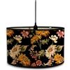 Morbuy Paralume in Bambù, Motivo Floreale di Lusso Retrò a Tamburo 30cm per Lampada da Tavolo, Terra, Lampadario, E27, Decorazione Casa (Girasole)