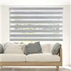 STORESDECO Tende a rullo per interni Giorno e Notte Premium cassonetto e catenella in alluminio, di alta qualità, Tenda a rullo per interni Doppio strato per finestra Storesdeco 200 x 250 cm Grigio