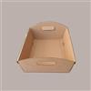 Lucgel Cesto Vassoio Grande Maxi Rettangolare in Carta Onda Avana 520x410H135mm - 5 pezzi -