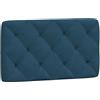 vidaXL Cuscino Testiera Blu 80 cm in Velluto