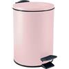 Spirella - Cestino a Pedale Adelar - Acciaio Opaco - Meccanismo Slow Close Silenzioso - Rivestimento Anti-Tracce - Design Moderno ed Elegante - Rosa Opaco - 3L