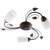 Lindby romantica plafoniera led soffitto, lampadario soggiorno design floreale camera da letto stile antico lampada 3 luci E14 decoro foglie e fiori metallo nero oro