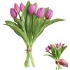 EnixwH 7 Pezzi Tulipani Finti Realistici Fiori Finti Piante Finte che Sembrano Vere Tulipani Artificiali per Bouquet Nozze Decorazione Tavolo Casa Feste Uffici Hotel Fai Da Te (Viola Chiaro)