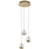 Lucande Lampada a sospensione (Moderno) colore Trasparente, in Vetro ad es. Soggiorno & Sala da pranzo lampadina inclusa lampada vetro