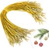 QIZHIQIAMY Cordino per Ornamenti Natalizi, 100 PCS Cordino Natalizio, Gancio per Palline di Natale, Ciondolo in Corda per Appendini Ornamento di Natale, Ganci per Decorazioni Albero di Natales