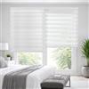 STORESDECO Tende a rullo per interni Giorno Notte avvolgibile Doppio strato Tessuto elegante per porta e finestra. Offrono un'adattabilità alla luminosità STORESDECO Bianco 60x180 cm (Larghezza x Altezza)