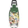 Excelsa Fiori Frida Carrello Porta Spesa, Capacità 38 L, Sacca Rimovibile, Idrorepellente
