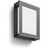 Philips Karp, Applique LED da esterno, Alluminio, Grigio Antracite | Luce bianca calda, 5.5 W, 700 lm, 2700 K, Resistente a intemperie, LED integrato, Alluminio durevole, Design moderno