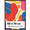 Photoframe4you - Cornice per foto 50x70 cm nera -Vetro acrilico infrangibile - Cornice da parete in plastica resistente per foto, poster, puzzle e certificati - Prodotta in Europa - Nancy