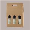 Lucgel Scatola Porta 3 Bottiglie Vino/Olio 750ml, Cartoncino Avana, 270x90x390mm Lucgel, 20 pezzi