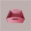 Lucgel, Cesto Vassoio Rettangolare Natale Carta Onda Bordeaux, 220x165x60 mm, 10 pezzi