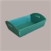 Lucgel Cesto Vassoio in Cartoncino Onda Verde Formato Grande 430x300H110mm - 10 pezzi -