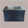 Lucgel Scatola Cassetta Baule Rettangolare in Cartoncino Grafica pelle Nero 400x285H240mm - 2 pezzi -