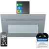 KKT KOLBE A+++ cappa aspirante 80 cm 782 cbm/h ricircolo aria di scarico senza testa | vetro grigio opaco | ricarica automatica | Smart WiFi App Wi-Fi | SensorTouch | Illuminazione LED RGBW |