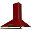 Kaiser Empire - Cappa aspirante, 90 cm, colore: Bordeaux - Empire/manico - Bronzo/Cappa aspirante / 910 m³/h/incluso filtro ai carboni attivi/ ricircolo dell'aria [Classe di efficienza energetica A]