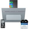 KKT KOLBE A+++ Cappa aspirante 60 cm 782 mc/h Ricircolo e aspirazione Senza testa A parete | Vetro opaco grigio | Arresto automatico | App WiFi Smart WLAN | SensorTouch | Illuminazione LED RGBW |