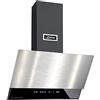 Kaiser Cappa Cucina AT 6410 Cappa Aspirante 60 cm Vetro Nero e Acciaio Inox, Cappa a Parete Motore 1250 m³/h, Touch Control, LED, Classe Energetica A