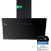 KKT KOLBE Cappa aspirante 60 cm | scarico dell'aria di ricircolo | cappa da parete senza testa | nero | vetro | illuminazione a LED | acciaio inossidabile | controllo gestuale, SensorTouch | BASE6004S