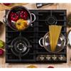 Kaiser Empire KCG 6335 Em - Sabaf Burner, Piano Cottura a Gas, 4 Fuochi, 4 Bruciatori Sabaf, 4 Zone, Autospegnimento, Valvole di Sicurezza, Vetroceramica, Da Incasso, 60 cm, 3,8 kW Wok,Color Nero