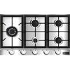 Kaiser KG 9357 Piano cottura a gas 90 cm, acciaio inox, Autark,Piano cottura a gas,Fornello a gas da incasso,3,8 kW Wok con adattatore,5 fiamme, gas naturale,Fl.Gas,Piano cottura da incasso
