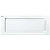 GURARI cappa da soffitto GCH E 217 WH 70 PRIME incl. kit di ricircolazione, cappa aspirante 70 cm, bianca, vetro bianco, 1000 m³/h, aspirazione ad alta potenza, 3 livelli, aria di aspirazione/aria