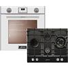 Kaiser - Forno a gas EG 6374 W + KCG 6394, forno da incasso 60 cm, colore: Bianco/Gas Forno / Piano cottura a gas 60 cm/Autark/Spiedino/Grill/Aria Calda/Autoropulente/Gas naturale/propano