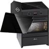 GURARI Piano cottura a induzione 60 cm GCH E 612 BL+GCH S 411 60 BL PRIME N + cappa aspirante 60 cm, vetro nero 1000 m/h, Range Coocker
