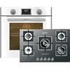 Kaiser Set forno EH 6326W + KCG 8382 Turbo, forno elettrico da incasso, 79L, 10 funzioni + piano cottura a gas 77 cm, nero vetro