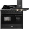 GURARI GCH E 912 DF BL+GCH F 461 BL 9 - Stufa elettrica 90 cm con 1 estrattore telescopico, doppio forno+cappa aspirante 90 cm