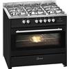 Gurari Fornello elettrico a gas, 90 cm, Range Coocker 121 l, piano cottura a gas, 4,0 kW, forno elettrico, 8 funzioni, gas naturale, gas propano