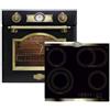 Kaiser Set forno EH 6355 Em +KCT6385Em, autonomo, set da incasso retrò, 8 funzioni + piano cottura in vetroceramica a gas 60 cm, gas naturale/propano