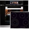 Kaiser Fornello EH 6344 Forno da incasso in vetro nero 79L + KCT 6715 F Piano cottura elettrico 60 cm