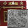 Kaiser Set di fornelli EH 6355 RotEm+KCT 6715 F epoca, set di forno elettrico, autark, 79L, forno da incasso, 8 funzioni+piano cottura in vetroceramica da incasso, 60 cm, senza cornice