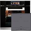Kaiser Fornello EH 6344 Forno da incasso in vetro nero 79L + KCT 6730 FIG Piano a induzione 60 cmH 6344 Einbau Backofen Schwarzes Glas 79L + KCT 6730 FIG Induktionskochfeld 60 cm
