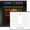 Kaiser Piano cottura a induzione EH 6306 RS + KCT 67 FIW La Perle, Forno da incasso, 79L 15 ft Gril Air fryer Full Touch + piano cottura a induzione Flex 60 cm