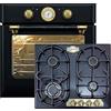 Kaiser EH 6432 BE + KG 6325 EM, forno elettrico da incasso in stile retrò, 10 funzioni, piano cottura a gas, 60 cm, smaltato avorio