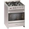 Gurari Fornello a gas con forno elettrico GCH E 610 X - Piano cottura 60 cm in acciaio inox - Fornello con gas naturale o gas propano - Multi forno 60 L - 4 Kw - WOK - Piano cottura a gas - Range