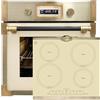 Kaiser Forno a pirolisi EH 6427 ElfAD+KCT 6195 IElfEm, Retrò Pirolisi Incasso Forno 73L Vetro Elfebe 60 cm+Piano cottura a induzione, Piastre metalliche Bronzo,4 QickHeat