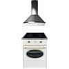 GURARI GCH E 612 Cr r + GCH C 46 IS 6, cucina a libera installazione a vetro ceramika 60 cm, crema + cappa aspirante 60 cm, acciaio inox/ox, cappa aspirante/ricircolo d'aria, 1000m3/h