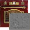Kaiser Set di fornelli EH 6355 RotEm + KCT 6705 RI, fornello elettrico, autark, 79L, forno da incasso, 8 funzioni + piano cottura a induzione da incasso, 60 cm, vetro nero, set di fornelli a induzione