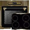 Kaiser Set EH 6726 AD + KCT 6395 IEm, Retro forno da incasso 80L, set forno elettrico + esclusivo piano cottura a induzione 60 cm, Quick Heat, piastra metallica bronzo