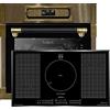Kaiser Set EH 6726 AD + KCT 7797 FI Em, Fornello elettrico da incasso retrò 80L, set di cottura elettrico da incasso + piano cottura esclusivo retrò a induzione 77 cm, Quick Heat